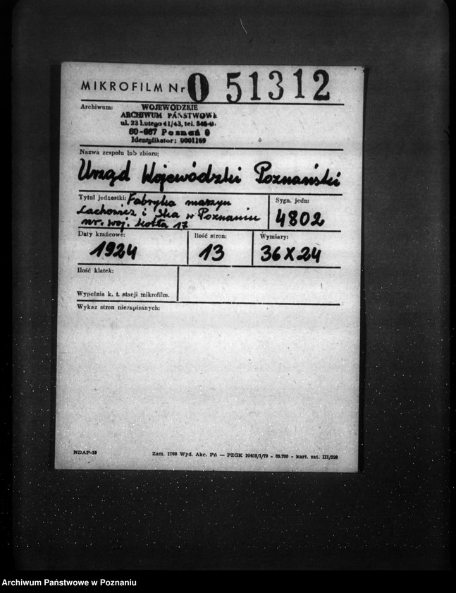 Obraz 2 z jednostki "Fabryka maszyn -Lachowicz i Ska w Poznaniu nr woj. kotła 17"