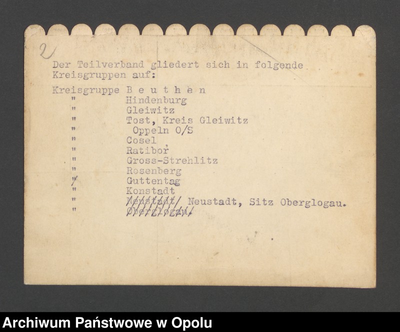 Obraz 4 z jednostki "Landesverband I des B.d.P.i.D für die Provinzen Ober und Niederschlesien Sitz Oppeln"