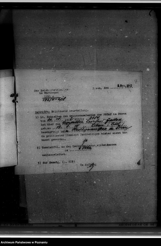 Obraz 11 z jednostki "Politische Beurteilungen der Angestellten"