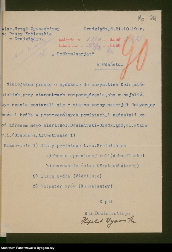 image.from.unit.number "Sprawy aprowizacyjne [wywóz żywności do Gdańska i Niemiec]"