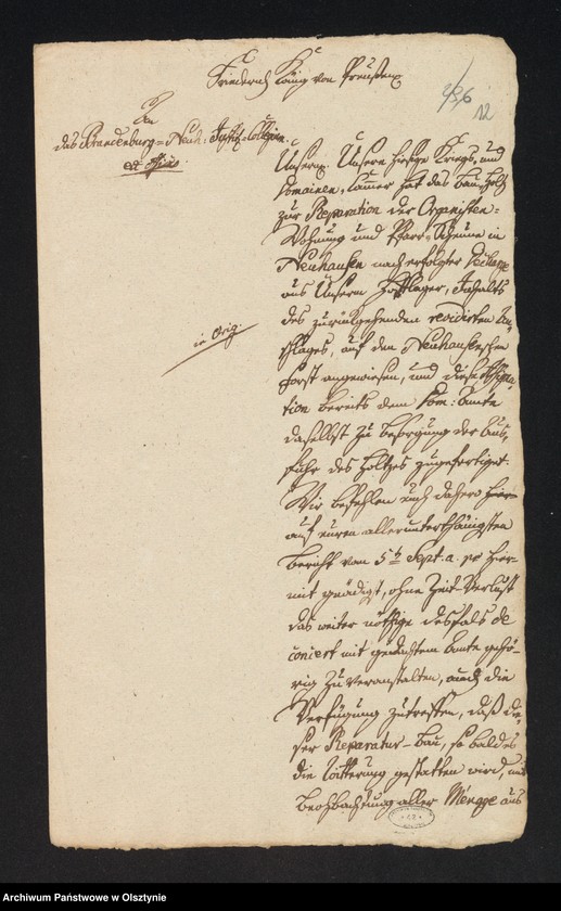 image.from.unit.number "Reparation der Organisten Wohnung auch Pfarr Scheune in Neuhausen [Romnowo]"