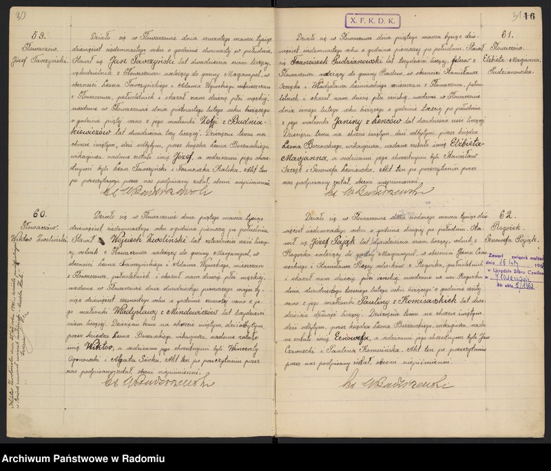 image.from.unit.number "Urząd Stanu Cywilnego w Głowaczowie Akta urodzeń, małżeństw, zgonów 1917 rok"