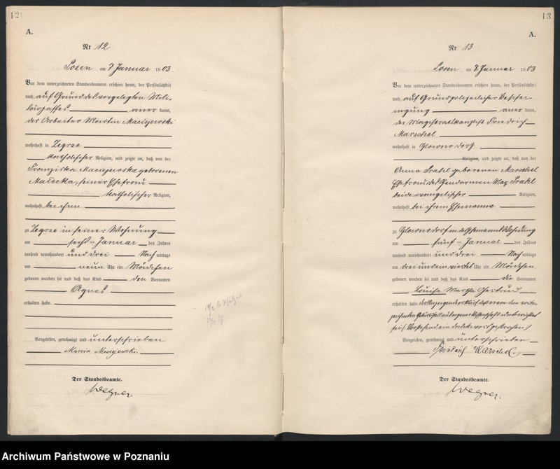 Obraz 9 z jednostki "Księga urodzeń tom I"