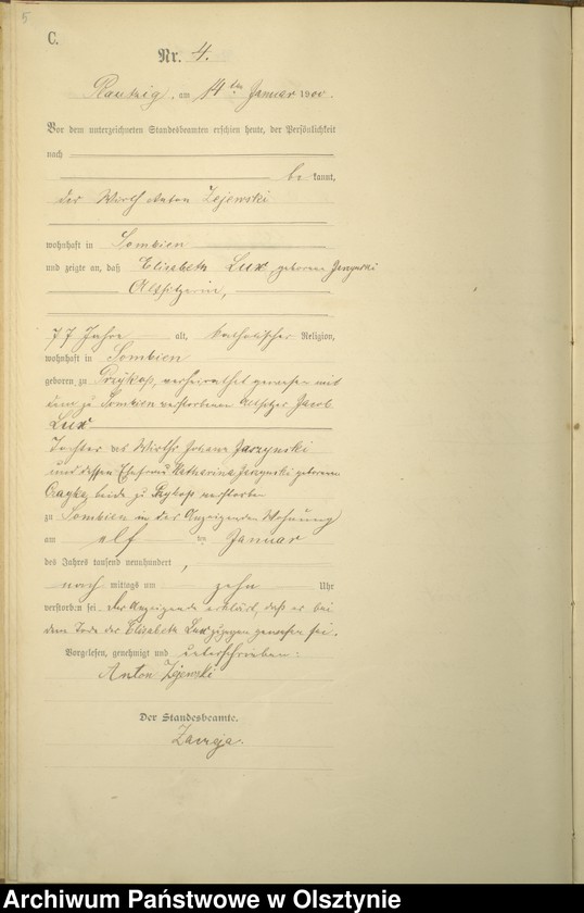 image.from.unit.number "Sterbe-haupt-Register Nr 1 - 23"