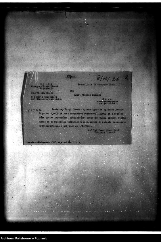 Obraz 6 z jednostki "/Parcelacja prywatna majątku Góra-Parzęczew powiat jarociński"