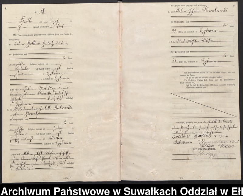 image.from.unit.number "[Heirats-Haupt-Register des Königlichen Preussischen Standes-Amtes Bialla Kreis Johannisburg]"