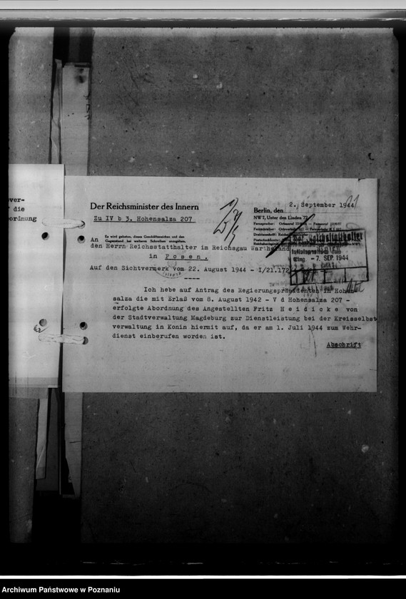 Obraz 15 z jednostki "Rast, Erich; Heidicke, Fritz - urzędnicy"