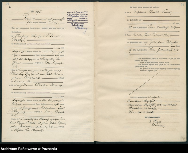 Obraz 13 z jednostki "Księga miejscowa małżeństw tom II [Rejestr główny małżeństw]"