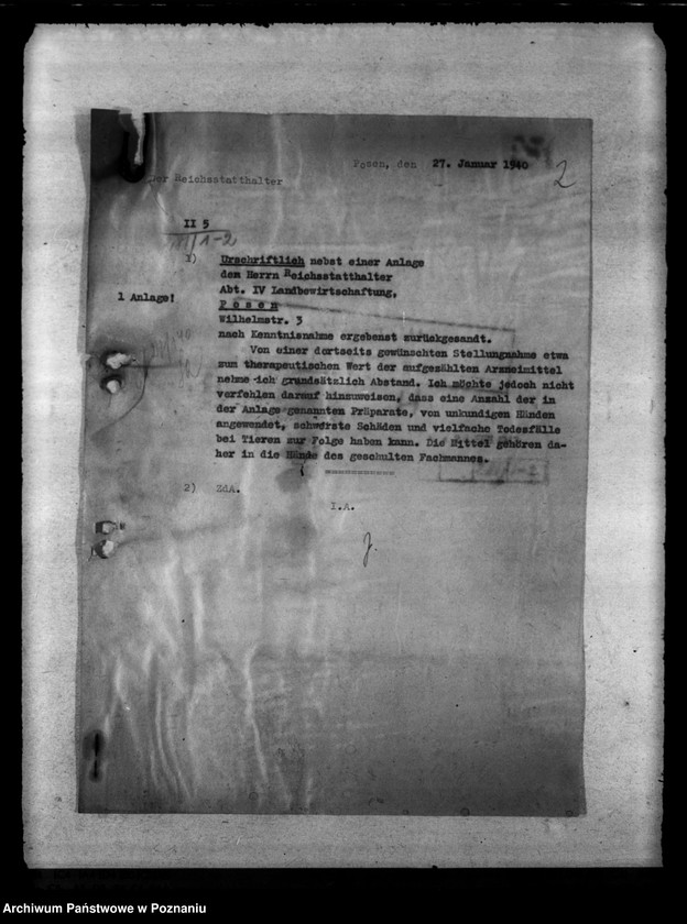 Obraz 6 z jednostki "Belieferung der Tierärzte und Medinzinalpersonen"