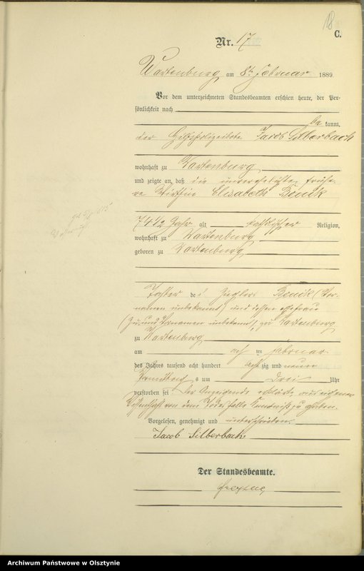 image.from.unit.number "Sterbe-Haupt-Register Nr 1 - 175"