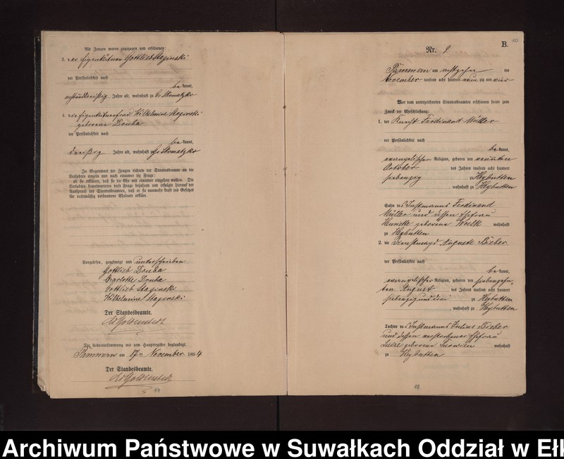 image.from.unit.number "Heiraths-Neben-Register des Preussischen Standes-Amtes Neuhoff Kreis Loetzen"