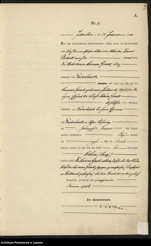 Obraz 12 z jednostki "[Księga urodzeń]"