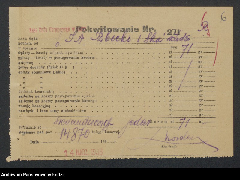 Obraz 8 z jednostki "Izrael Alie Izbicki, Icek Dawid Dembiński, Szulem Mendel Luel- wyrób i sprzedaż manufaktury"
