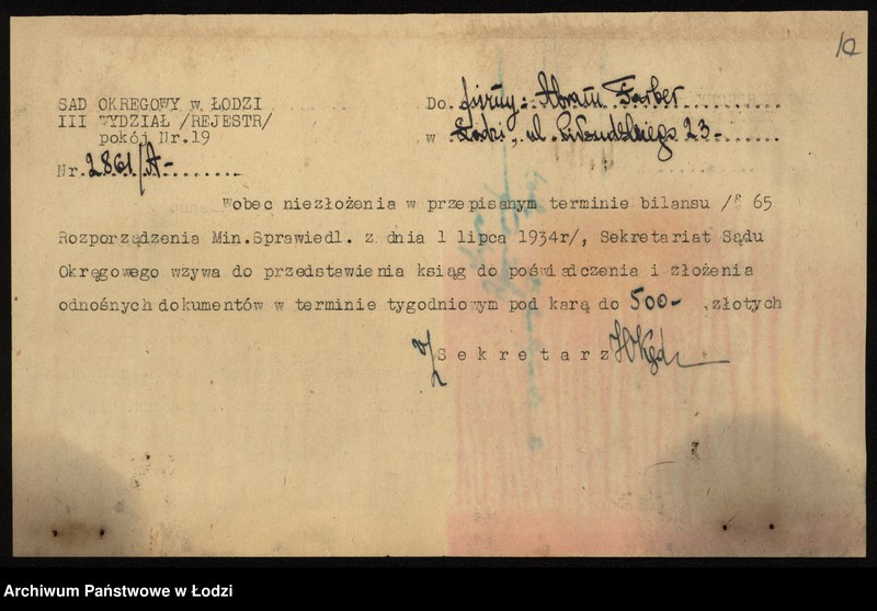 Obraz 12 z jednostki "Abram Farber – sprzedaż przędzy"