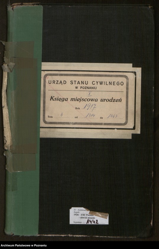 Obraz 2 z jednostki "Księga miejscowa urodzeń tom IV [Rejestr główny urodzeń]"