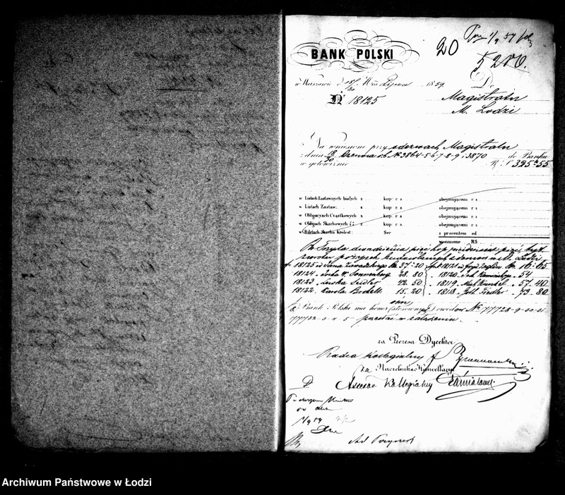 Obraz 20 z jednostki "Akta w przedmiocie pożyczek bankowych"