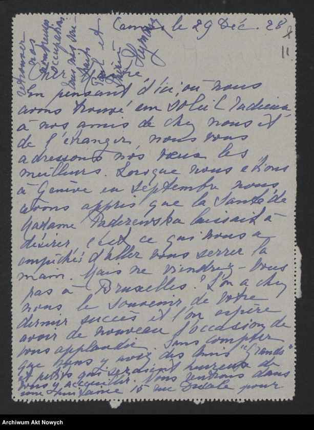 image.from.unit.number "Hymans Paul i Thérese; Załączniki: a) zaproszenie; b) wycinek prasowy; L.13 (odpowiedzi - rękopisy)"
