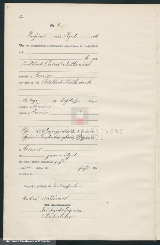 Obraz 9 z jednostki "Sterbe-Haupt-Register"