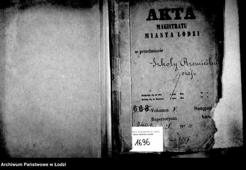 Obraz 5 z jednostki "Akta w przedmiocie szkoły rzemieślniczej"