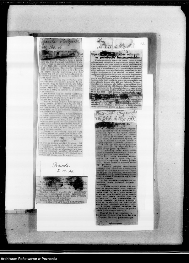 Obraz 19 z jednostki "Sprawy zatrudnienia robotników [wycinki prasowe]"