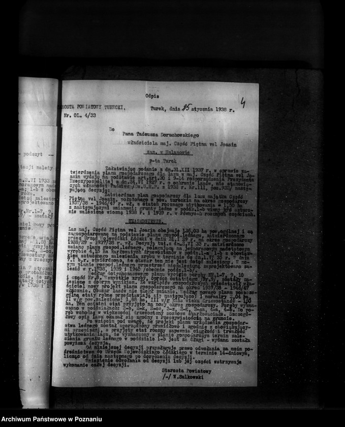 Obraz 8 z jednostki "Majętność. Część vel Joasin, gmina Dziadowice powiat turecki własność T. Doruchowskiego"