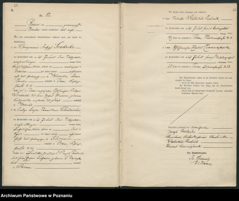 Obraz 14 z jednostki "Księga miejscowa małżeństw tom I [Rejestr główny małżeństw]"