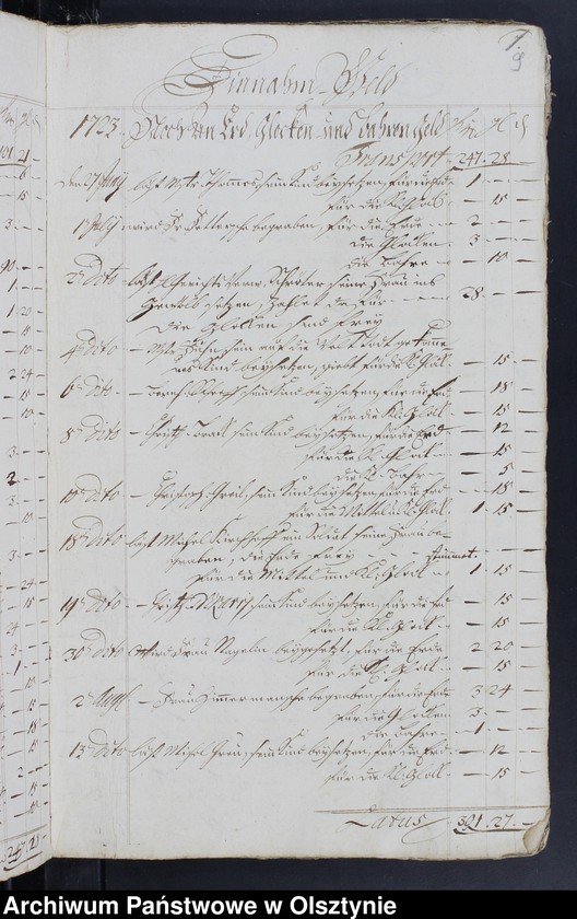 image.from.unit.number "Kirchen Rechnung über Einnahme und Ausgabe"