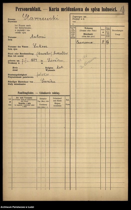 Obraz 20 z jednostki "[Spis ludności Łodzi] Starczewska-Stasiak"
