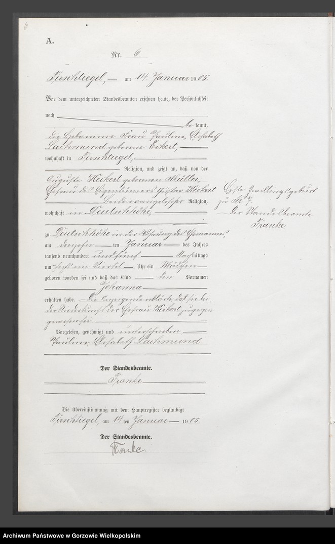 Obraz 9 z jednostki "Geburts Register"