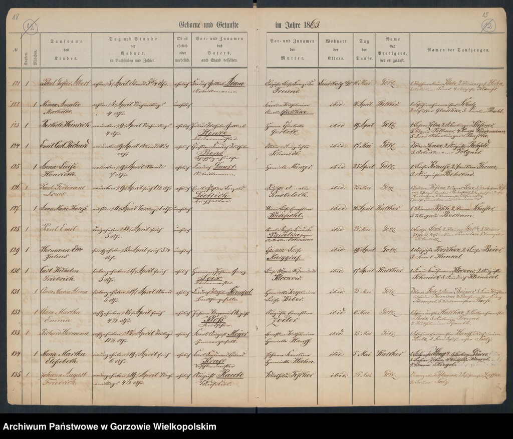 image.from.unit.number "Duplikate der Hauptkirche Landsberg an der Warthe (zawiera także księgi zgonów Konkordien Kirche mit der reformirten und Militair Gemeinde z 1863 r.)"