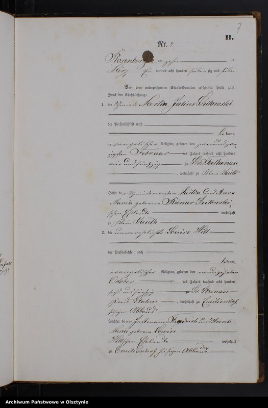 Obraz 9 z jednostki "Heiraths-Neben-Register Nr 1 - 25"