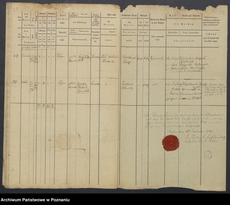 Obraz 13 z jednostki "Duplikat des Taufregisters"