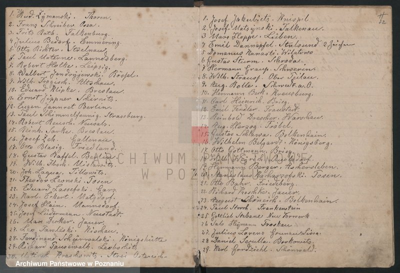 Obraz 12 z jednostki "[Księga rejestracji czeladników zatrudnionych u mistrzów piekarskich w Lesznie]"