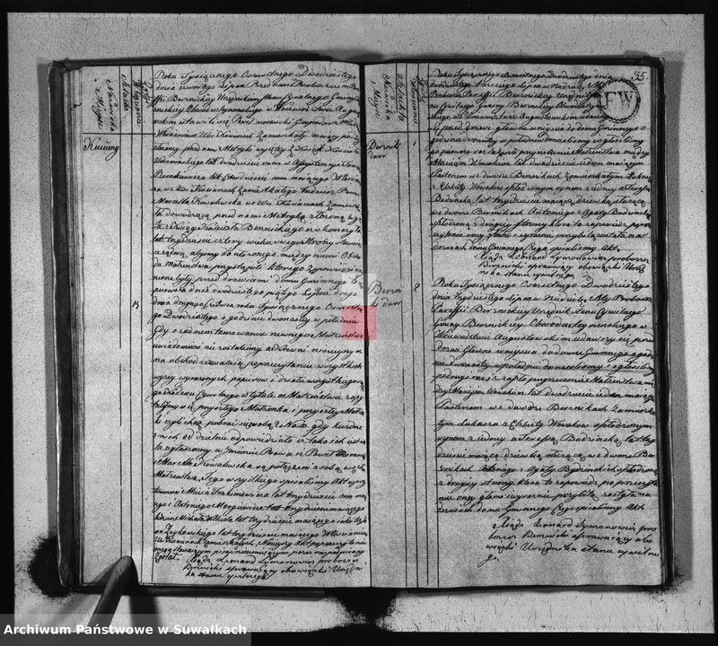 image.from.unit.number "Akta Zaślubionych Gminy Berznickiey od Dnia 1-o Stycznia 1820 Roku"