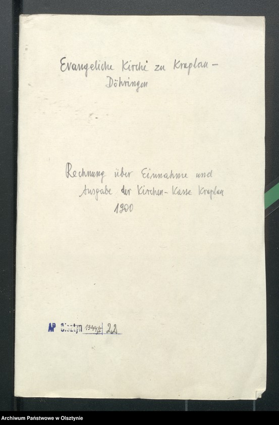image.from.unit.number "Rechnung über Einnahme und Ausgabe der Kirchen-Kasse Kraplau"