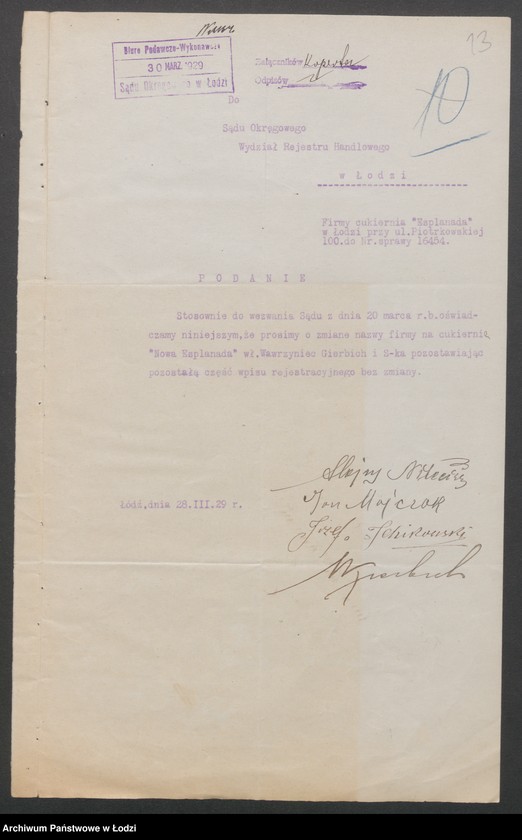 Obraz 15 z jednostki "Cukiernia „Esplanada” wł. Wawrzyniec Gierbich i s-ka"