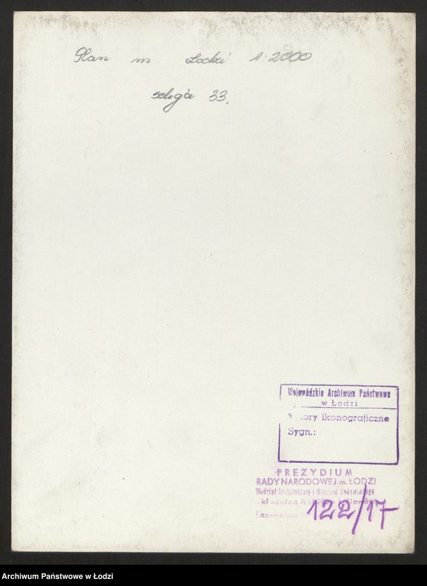 Obraz 2 z jednostki "Plan miasta Łodzi Sekcja NW 33"