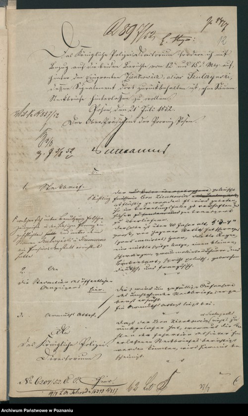 Obraz 19 z jednostki "A. betr. den polnischen Emigranten Leon Szulszyński alias Zienkowicz"