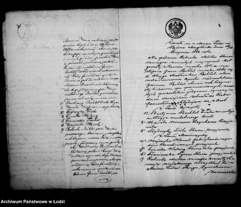 Obraz 6 z jednostki "Akta tyczące się ustanowienia opieki nad nieletnim Janem Bichtal po zmarłych Janie i Małgorzacie małżonkach Bichtal"