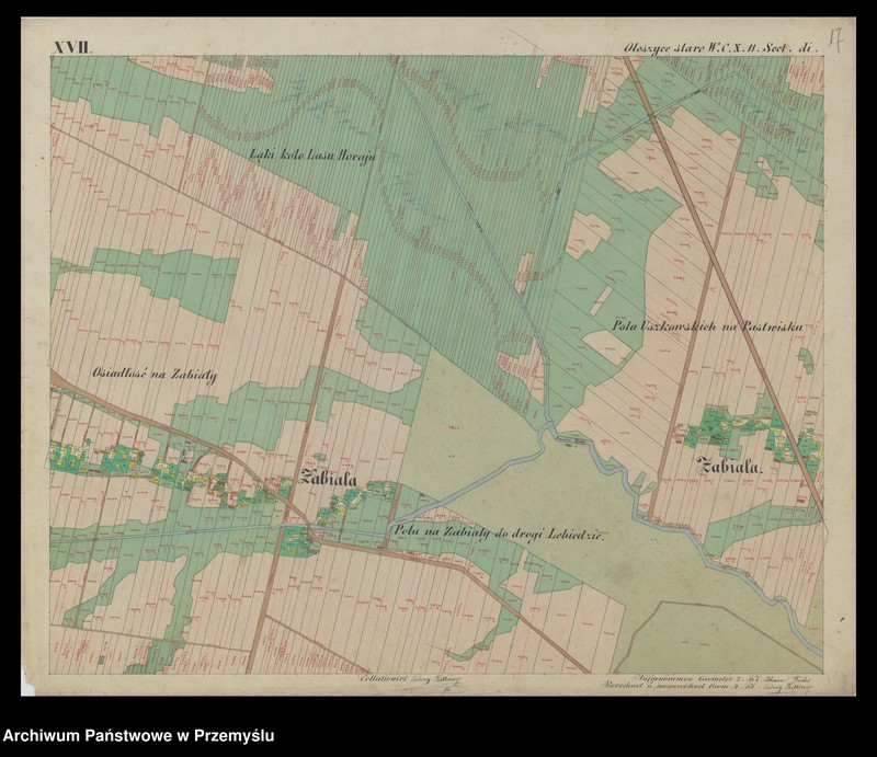 image.from.unit.number "Dorf Oleszyce Stare sammt Ortschaft Zabiala in Galizien Żółkiewer Kreis"
