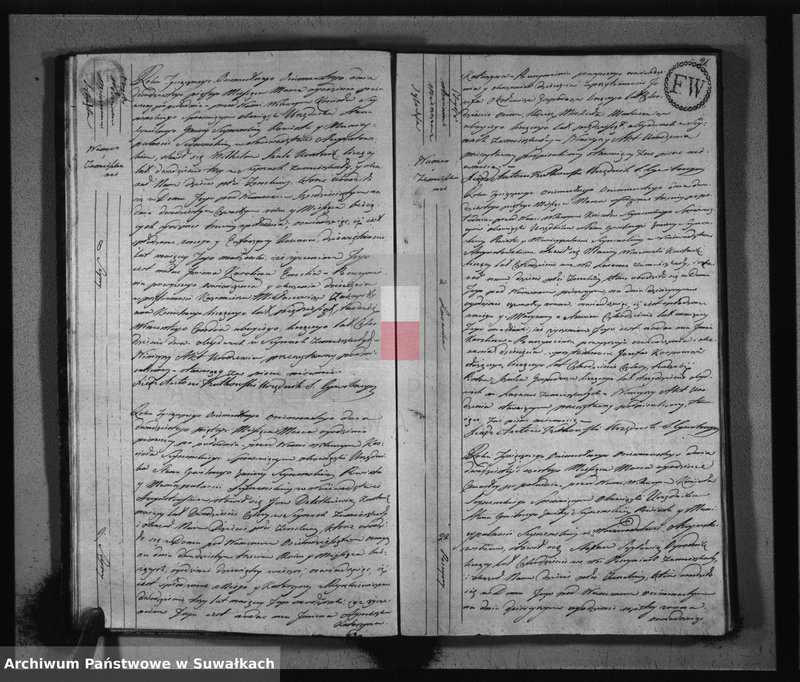 Obraz 13 z jednostki "Akta urodzonych stanu cywilnego gminy seyneńskiey od 1-go stycznia 1818 roku."