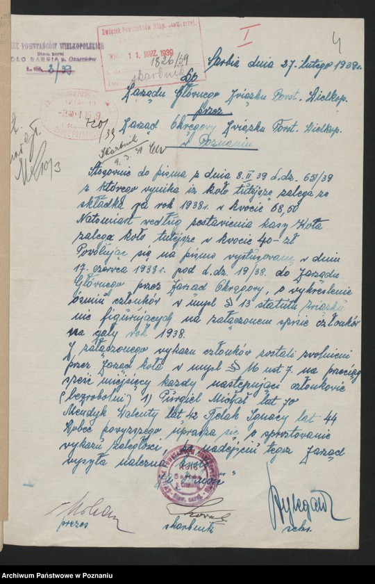 Obraz 9 z jednostki "Korespondencja skarbnika Zarządu Głównego Związku Powstańców Wielkopolskich."