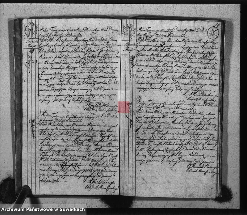 image.from.unit.number "Księga do zapisywania aktów cywilnych zejścia gminy wiżajńskiey, departamentu łomżyńskiego, powiatu kalwaryjskiego"