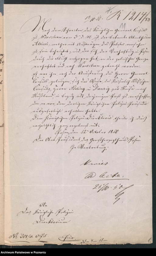 Obraz 15 z jednostki "A. betr. den angeblichen päpstlichen Gesandten Fürsten Altieri"