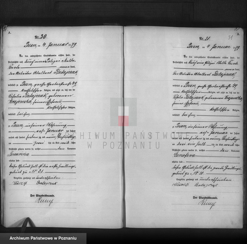 Obraz 18 z jednostki "Księga urodzeń t. I"