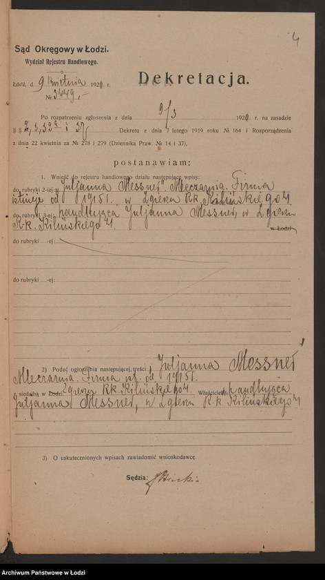 Obraz 6 z jednostki "Julianna Messner – mleczarnia – Zgierz"