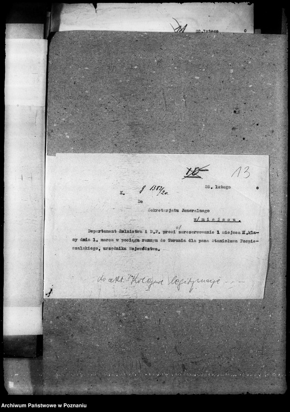 Obraz 17 z jednostki "Sprawy osobowe legitymacje kolejowe"