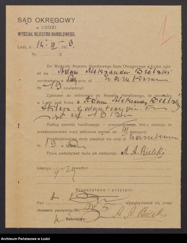 Obraz 3 z jednostki "Adam Aleksander Bielski- sklep galanteryjny"