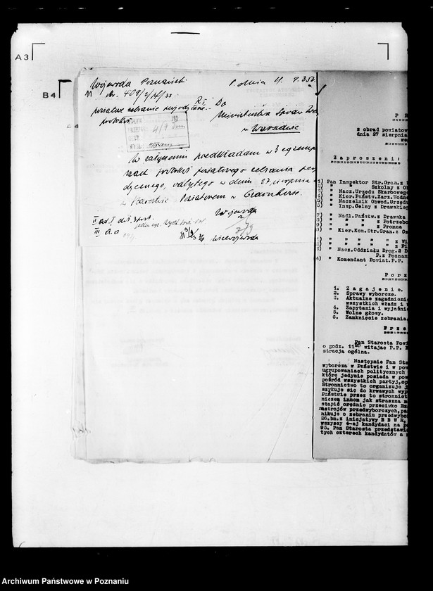 Obraz 15 z jednostki "Protokoły z zebrań periodycznych I instancji /kierowników władz i urzędów niezespolonych z terenu poszczególnych powiatów omawiające ogólną sytuację polityczną i społeczno-gospodarczą"