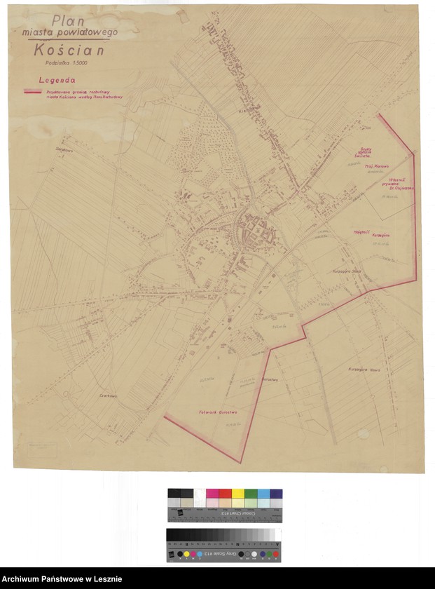 Obraz z jednostki "Kościan. Plan miasta powiatowego"